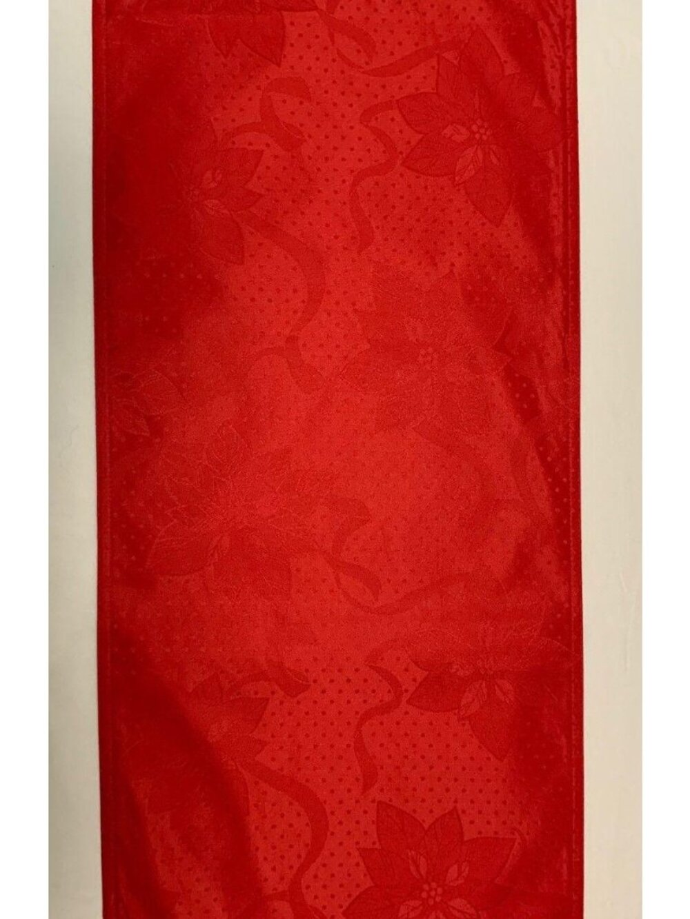 Christmas Table Runner 13"x72" Red Poinsettia Holiday Dining Family Mainstays - Picture 4 of 9